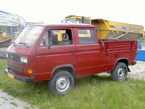 Rode VW T3 Syncro dubbelcabine pickup