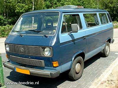 VW T3 Caravelle twotone blauw personenbus