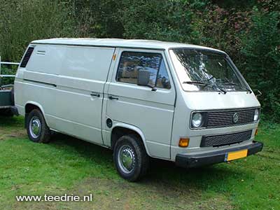 VW T3 gesloten bestelbus lichtgrijs