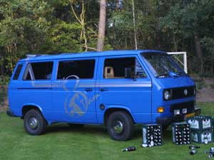 VW T3 personenbus blauw