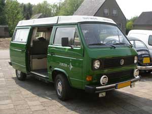 Westfalia Camper met open schuifdeur