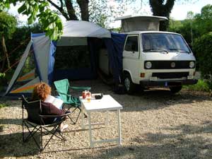 VW T3 camper met bustent