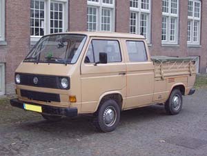 VW T3 dubbelcabine pick-up met vlakzeil