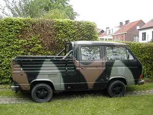 Dubbelcabine pick-up in camouflagekleuren