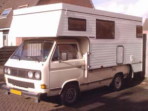 VW T3 enkelcabine pick-up met Tischer camper afzetunit