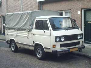 VW T3 enkelcabine pick-up met huif