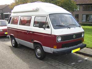 VW T3 camper met hoogdak en luifel