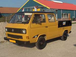 T3 dubbelcabine pick-up in CAT kleuren